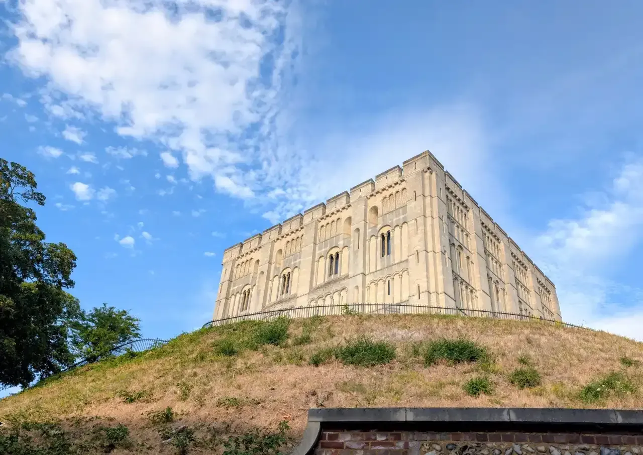 Photo of Norwich Castle, taken from Castle Meadow.