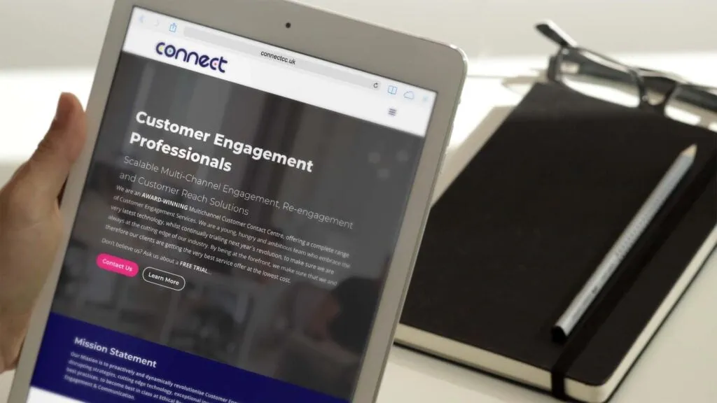 Bespoke Web Design Project for Connect CC — screenshot