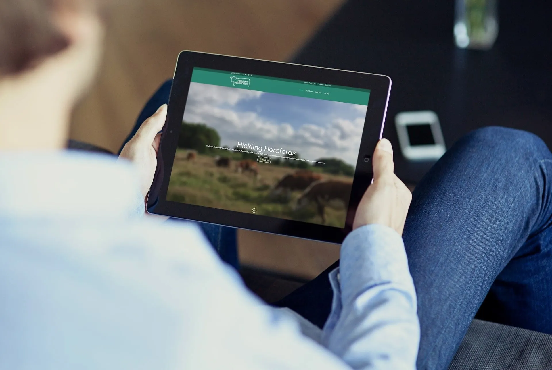 Mobile Friendly Website for Hickling Herefords — screenshot