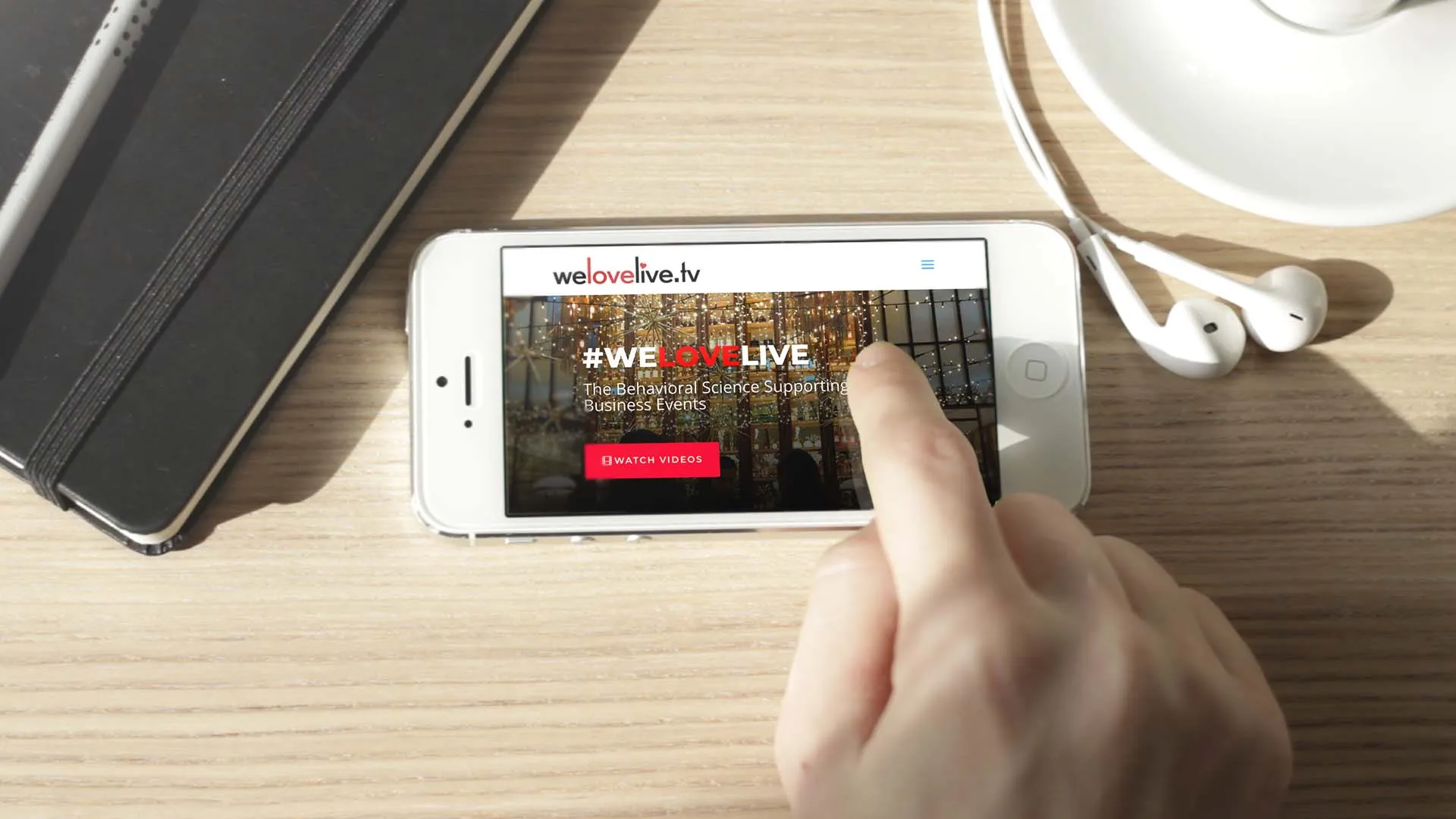 Promotional Website built for Welovelive.tv — screenshot