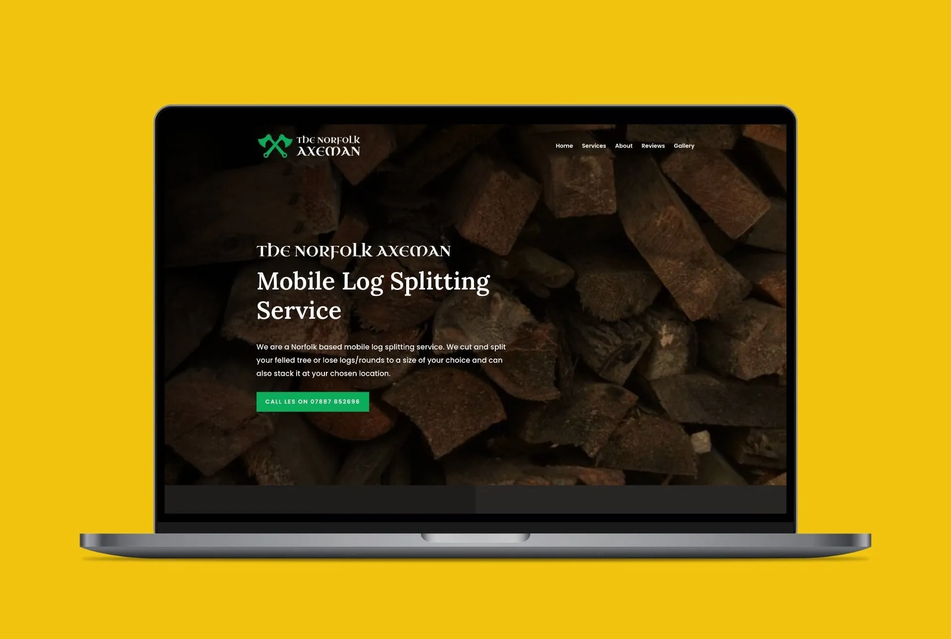 Single Page Website for The Norfolk Axeman — screenshot