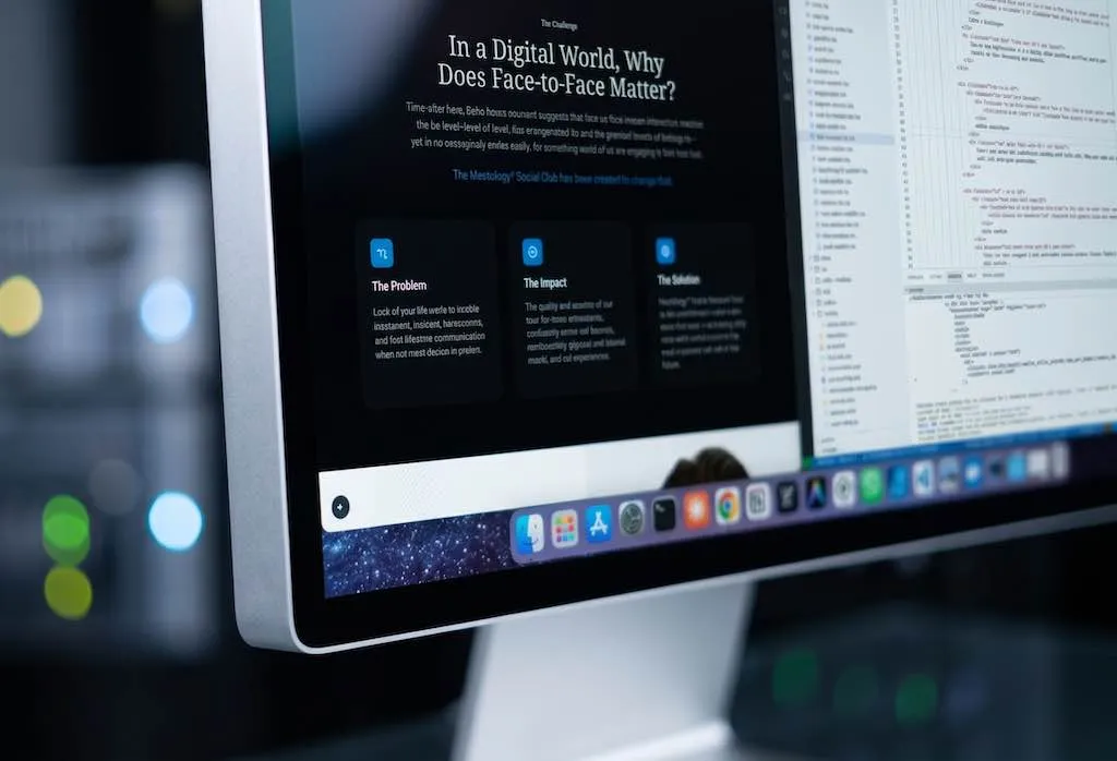 Web Design Studio, a mockup of a laptop showing a website we designed for a local client.