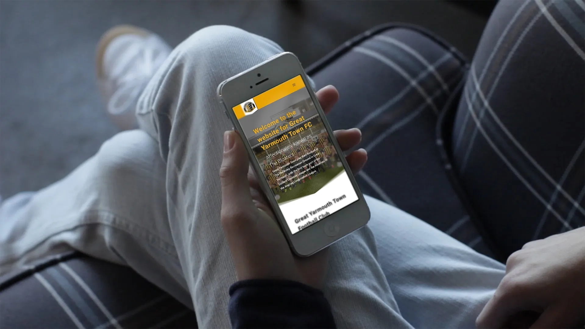 Website for Great Yarmouth Town Football Club — screenshot